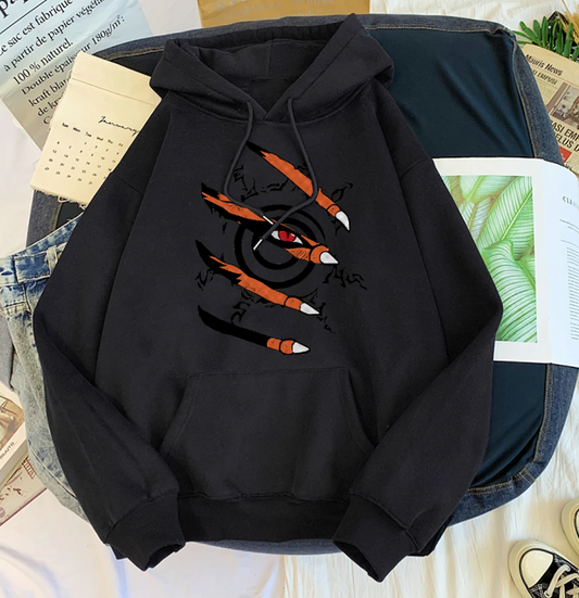 Kurama Sealed Mark Hoodie - Naruto Anime Finds