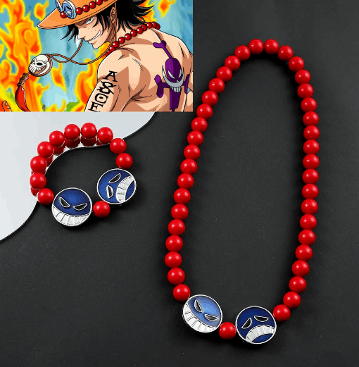 Portgas D Ace Necklace & Bracelet Anime Finds